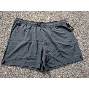 Xersion Run Shorts Black Gray Heather Sz 2XL Men's 6" Inseam Quick Dri NWT